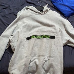 Gray zipper pocket supreme jacket